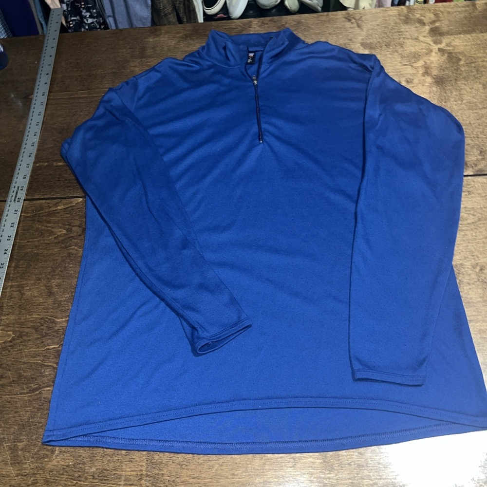Patagonia Capilene Shirt Mens XL Blue Classic Mockโ Neck Long Sleeve Quarter Zip